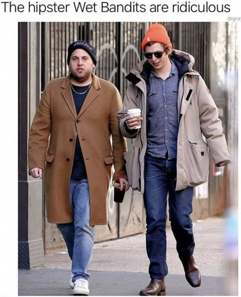 michael cera jonah hill meme - The hipster Wet Bandits are ridiculous dos
