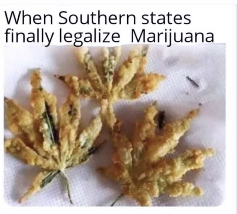 deep fried marijuana leaves - When Southern states finally legalize Marijuana