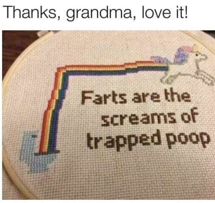 funny memes - search r=h:www.google.com.tr - Thanks, grandma, love it! Farts are the screams of trapped poop