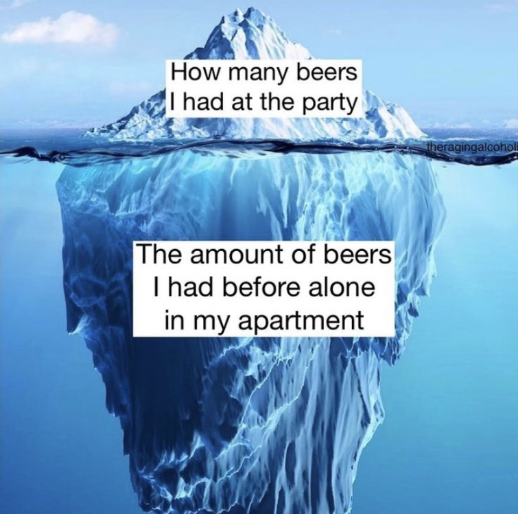 iceberg dark web - How many beers I had at the party theragingalcohol The amount of beers I had before alone in my apartment