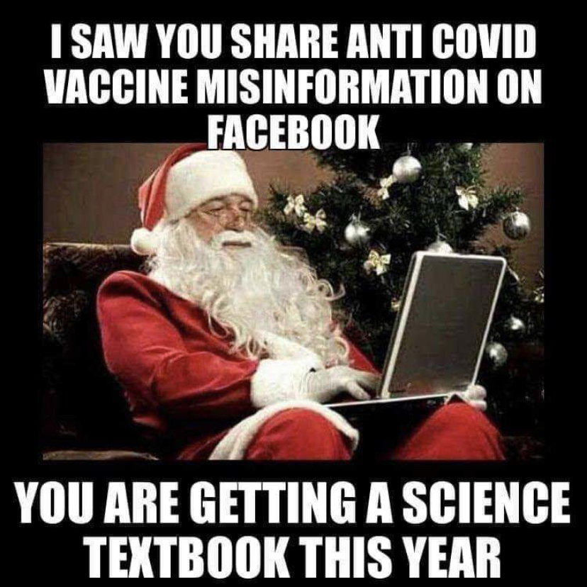 zoom santa - I Saw You Anti Covid Vaccine Misinformation On Facebook You Are Getting A Science Textbook This Year