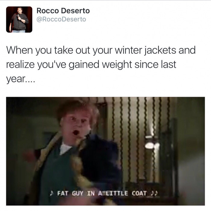 fat guy in a little - Rocco Deserto When you take out your winter jackets and realize you've gained weight since last year.... Fat Guy In A Little Coat