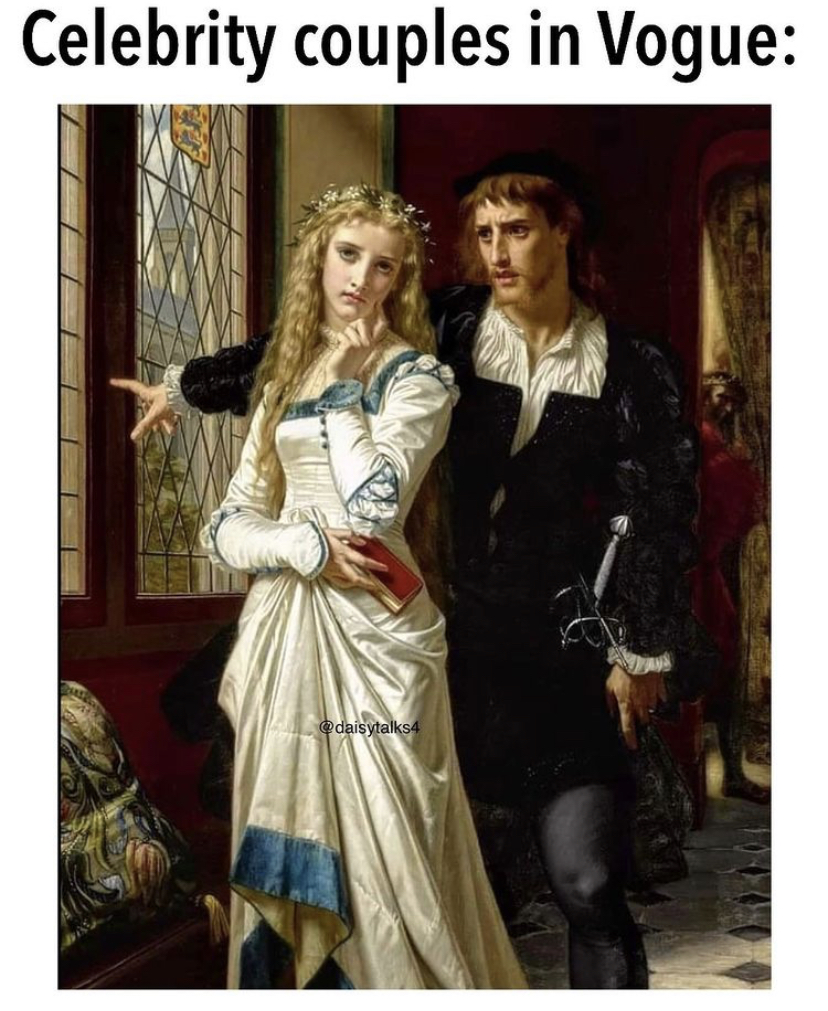 hugues merle hamlet and ophelia - Celebrity couples in Vogue daisyake