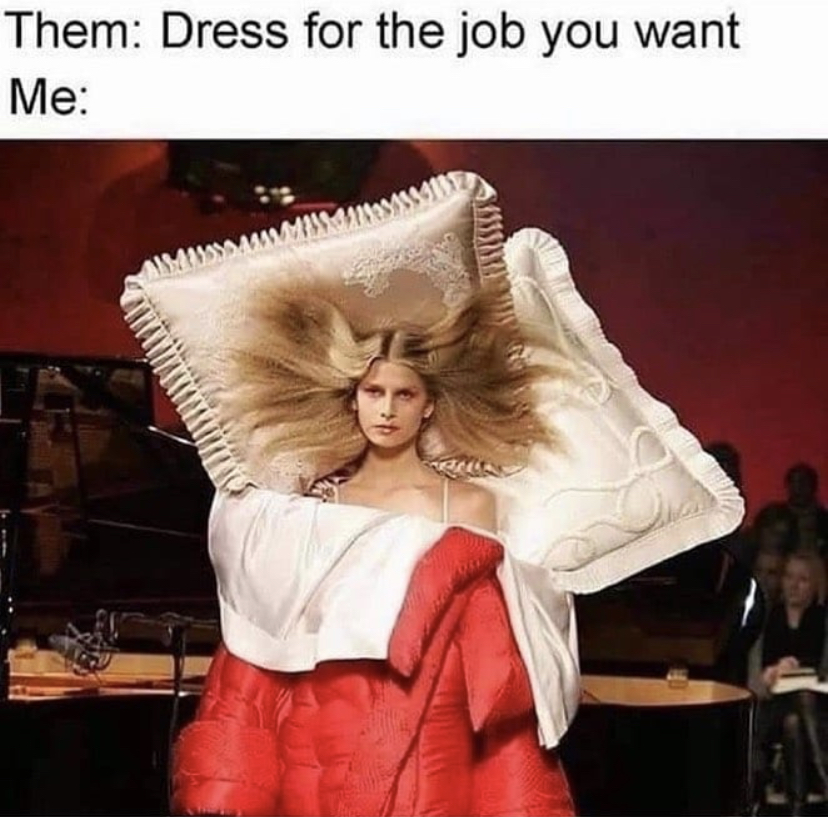 funny fashion memes - Them Dress for the job you want Me
