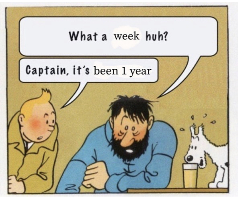 captain it's wednesday - What a week huh? Captain, it's been 1 year 2
