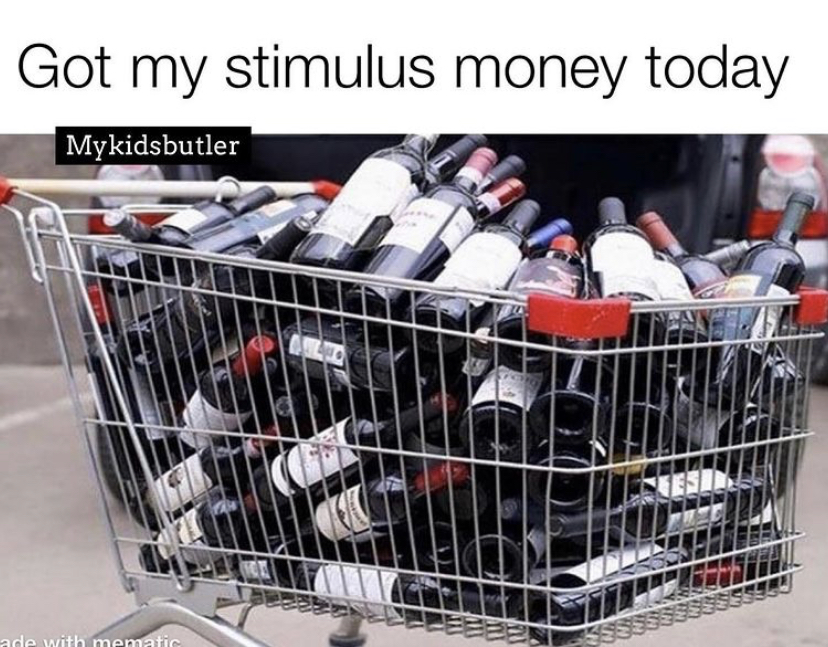 Got my stimulus money today Mykidsbutler ade with mematic