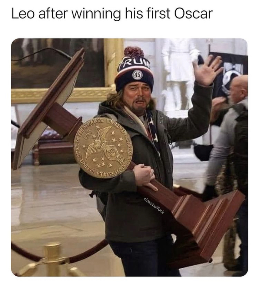 United States Capitol - Leo after winning his first Oscar Run 45 Ko chesscalfuck