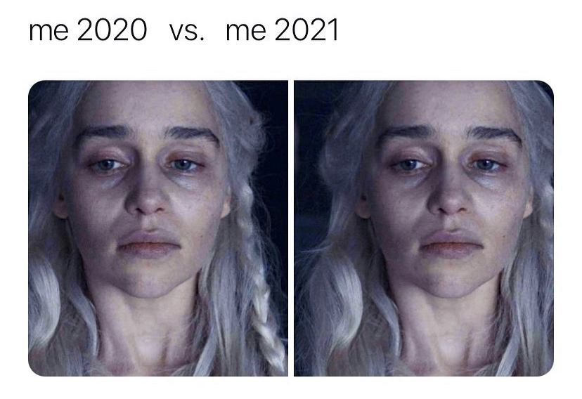 head - me 2020 vs. me 2021