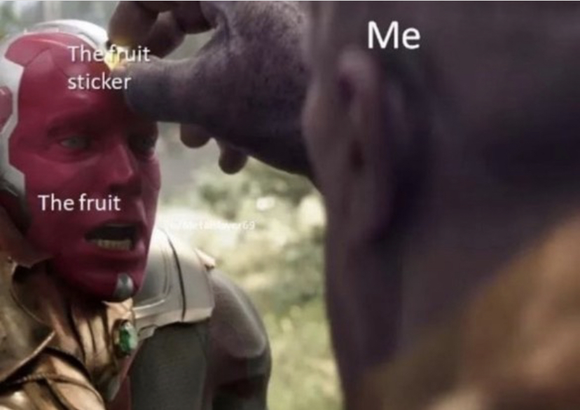 marvel meme stickers - Me The fruit sticker The fruit