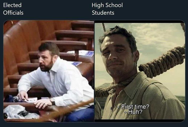 old drake meme - Elected Officials High School Students First time? Huh?