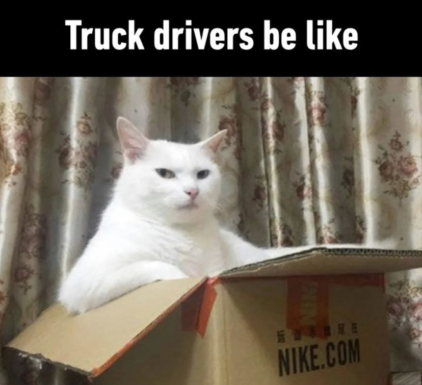 photo caption - Truck drivers be Nike.Com