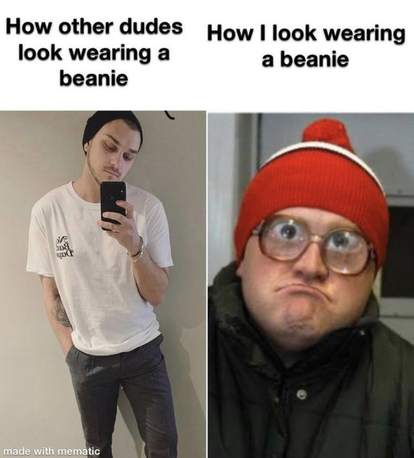 bubbles from trailer park boys - How other dudes How I look wearing look wearing a a beanie beanie yo made with mematic