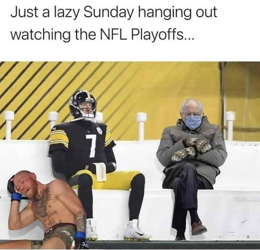 human behavior - Just a lazy Sunday hanging out watching the Nfl Playoffs...