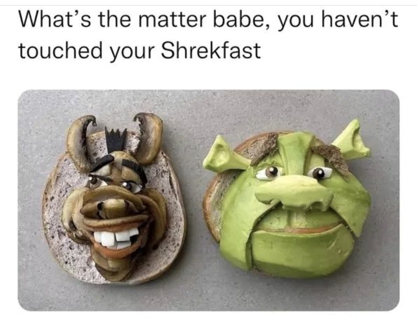 savage memes - babe you haven t touched your shrekfast - What's the matter babe, you haven't touched your Shrekfast