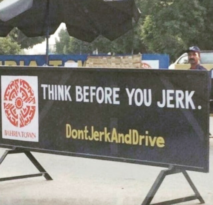 savage memes - r onejob - Bahriatown Think Before You Jerk. Dont JerkAndDrive