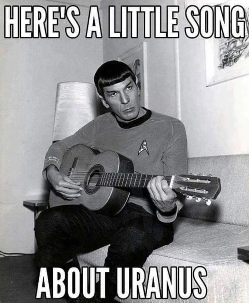 spock playing guitar - Here'S A Little Song About Uranus