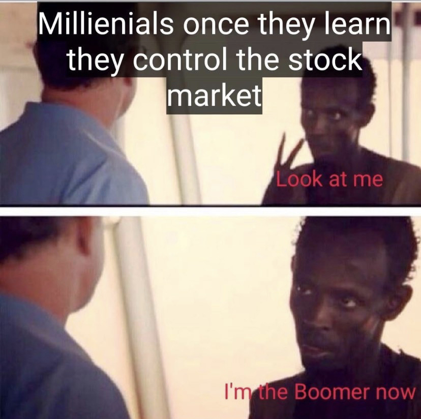 travis barker you make pop punk now - Millienials once they learn they control the stock market Look at me I'm the Boomer now