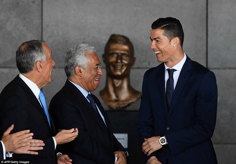 Cristiano Ronaldo has attended a ceremony at Madeira Airport, after it was renamed in honour of the Real Madrid man