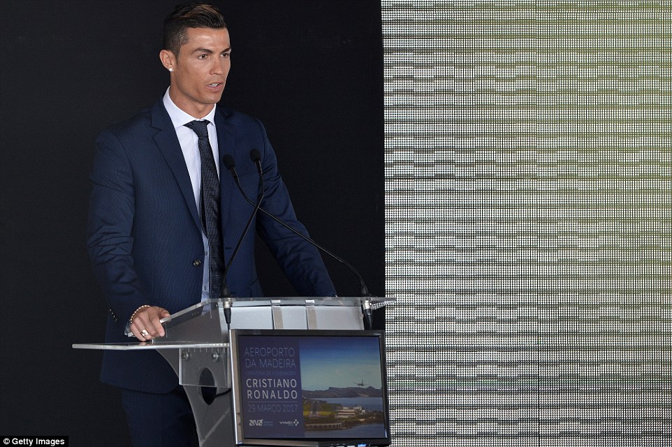 Ronaldo gave a speech at the event, where he hit back at critics who opposed naming the airport after him