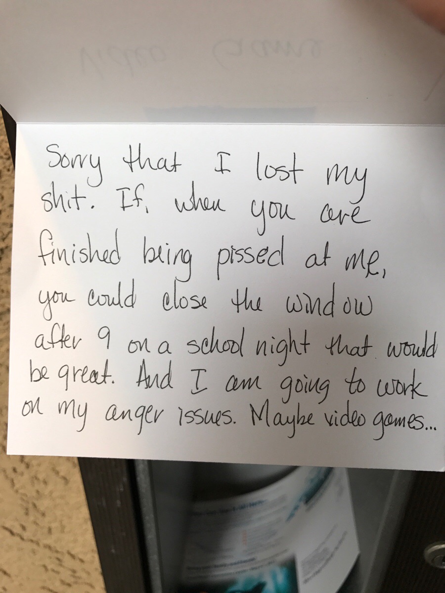 apology from a neighbor done right