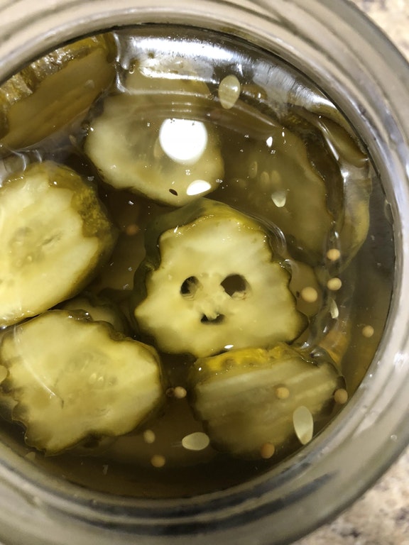 smiling pickle slice
