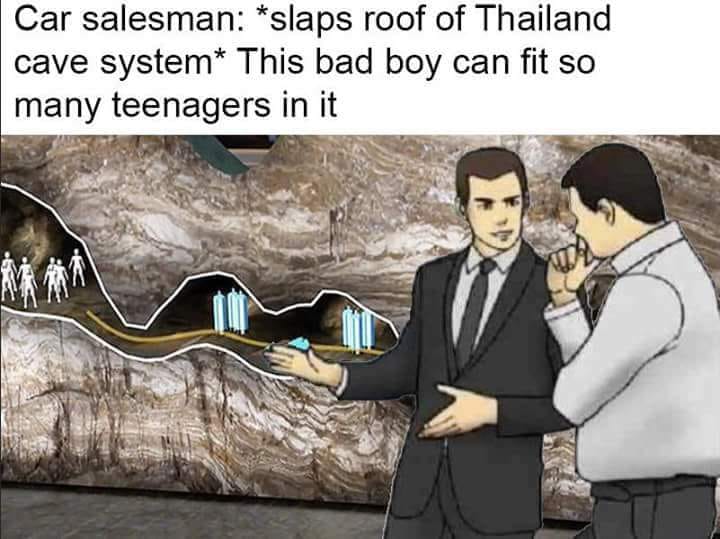slaps roof of cave - Car salesman slaps roof of Thailand cave system This bad boy can fit so many teenagers in it