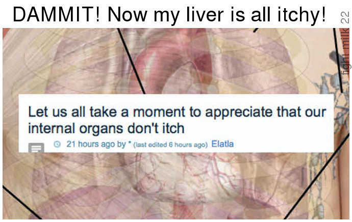Meme about internal organs all itchy