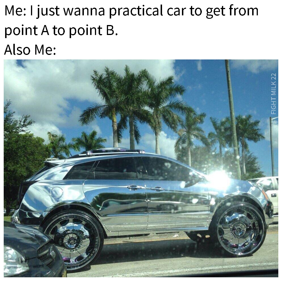 meme about practical cars