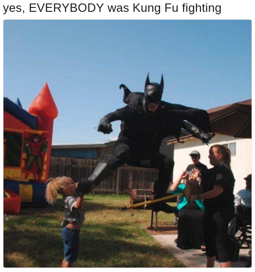 batman kungfu fighting meme