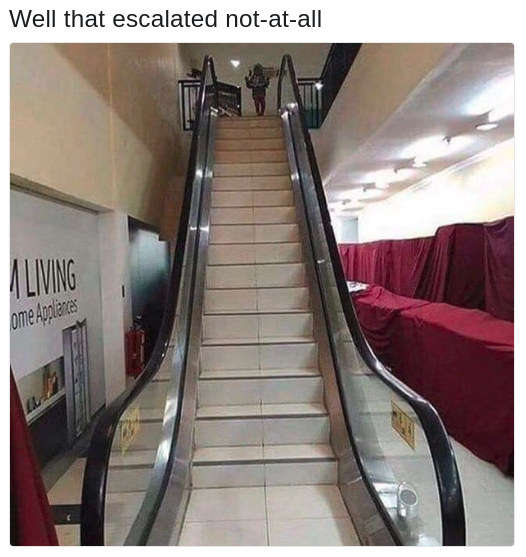 stair instead of escalator