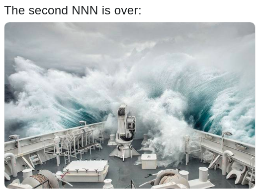 No Nut November dank meme about the splash that will occur 1 second into nnn being over