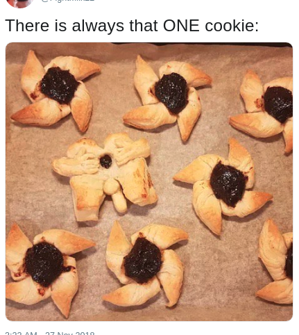 dank meme of cookies and one is mooning the camera