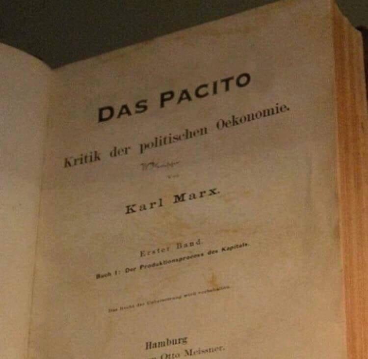 book by Karl Marx titled Das Pacito