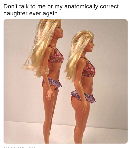 anatomically correct barbie - Don't talk to me or my anatomically correct daughter ever again