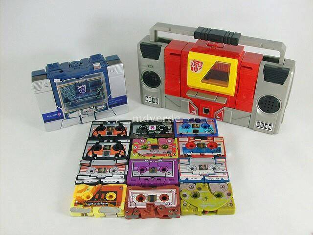 Transformers as boom boxes and cassette tapes