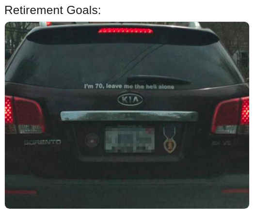 car sticker that reads 'I'm 70 leave me the hell alone'