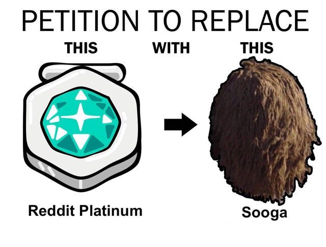reddit platinum png - Petition To Replace This With This Reddit Platinum Sooga