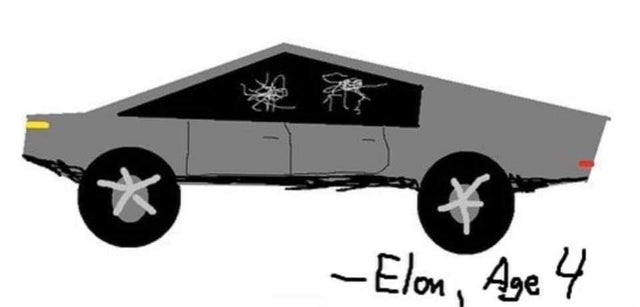 cybertruck paint - Elon Age 4