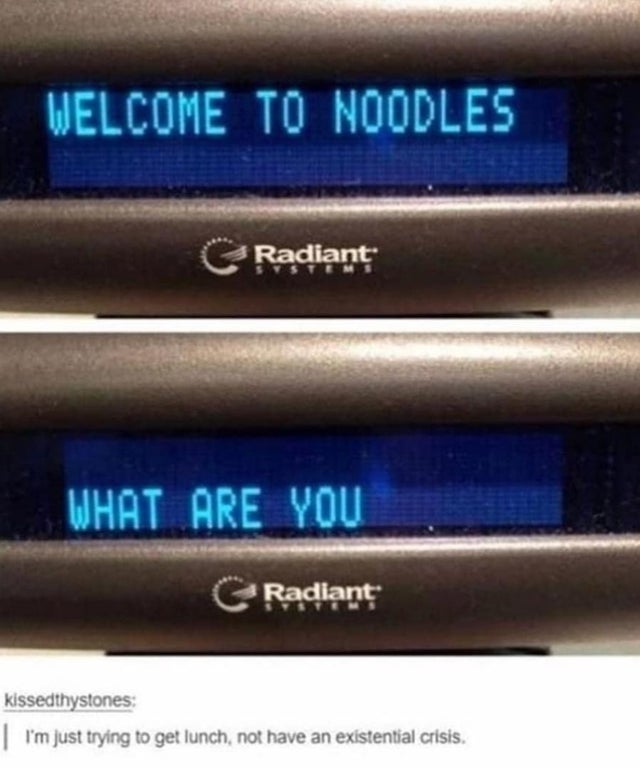 funny sky high posts - Welcome To Noodles Radiant What Are You Radiant kissedthystones | I'm just trying to get lunch, not have an existential crisis.