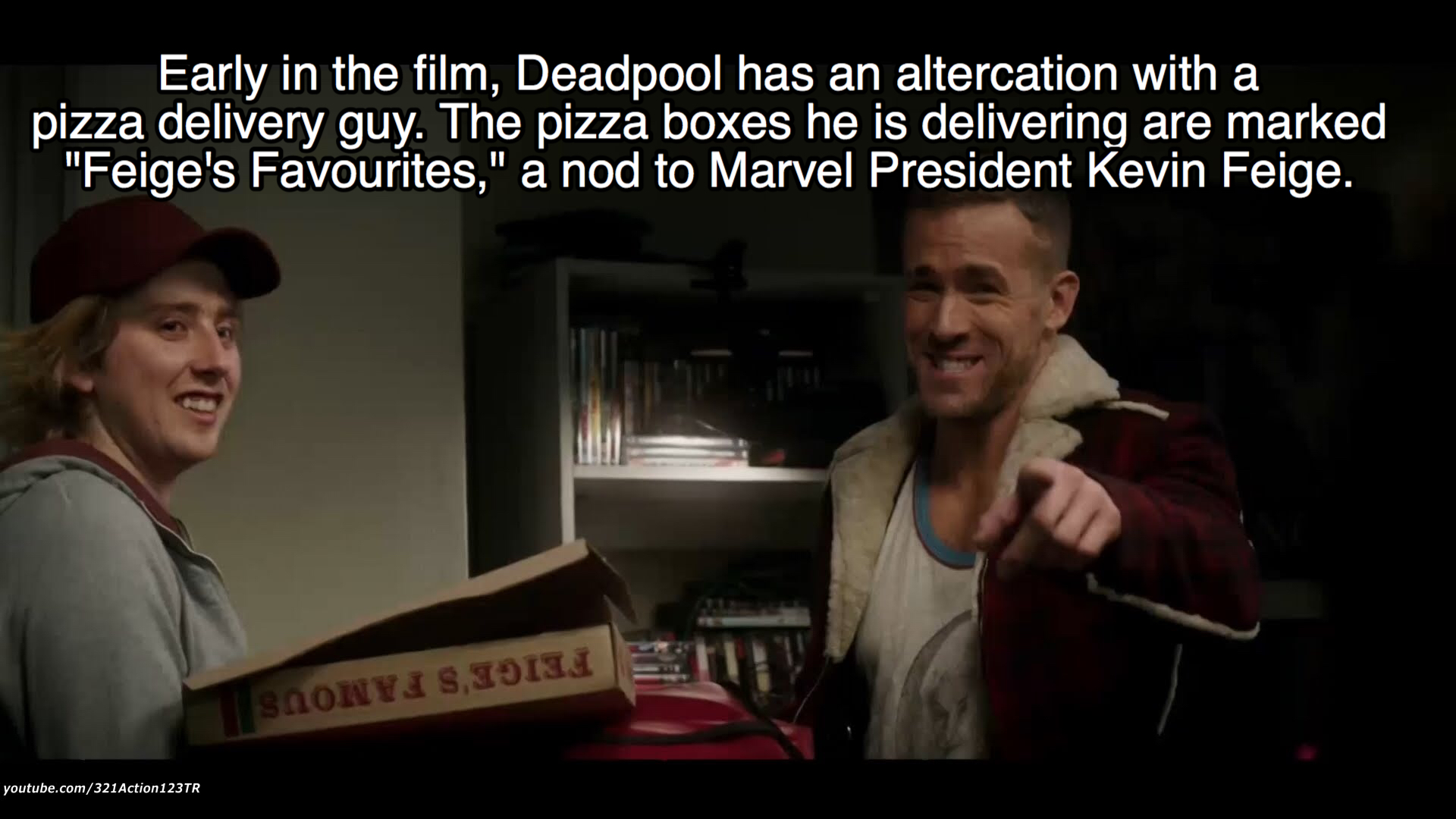 marvel memes - Early in the film, Deadpool has an altercation with a pizza delivery guy. The pizza boxes he is delivering are marked "Feige's Favourites," a nod to Marvel President Kevin Feige. Sonya 3,3513 youtube.com32Action Zitr