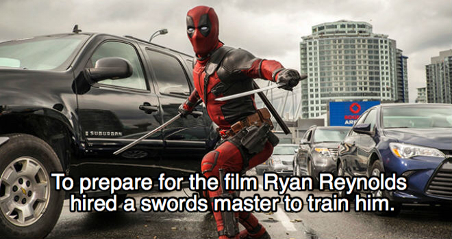 deadpool fighting scene - E Suburbs To prepare for the film Ryan Reynolds hired a swords master to train him.