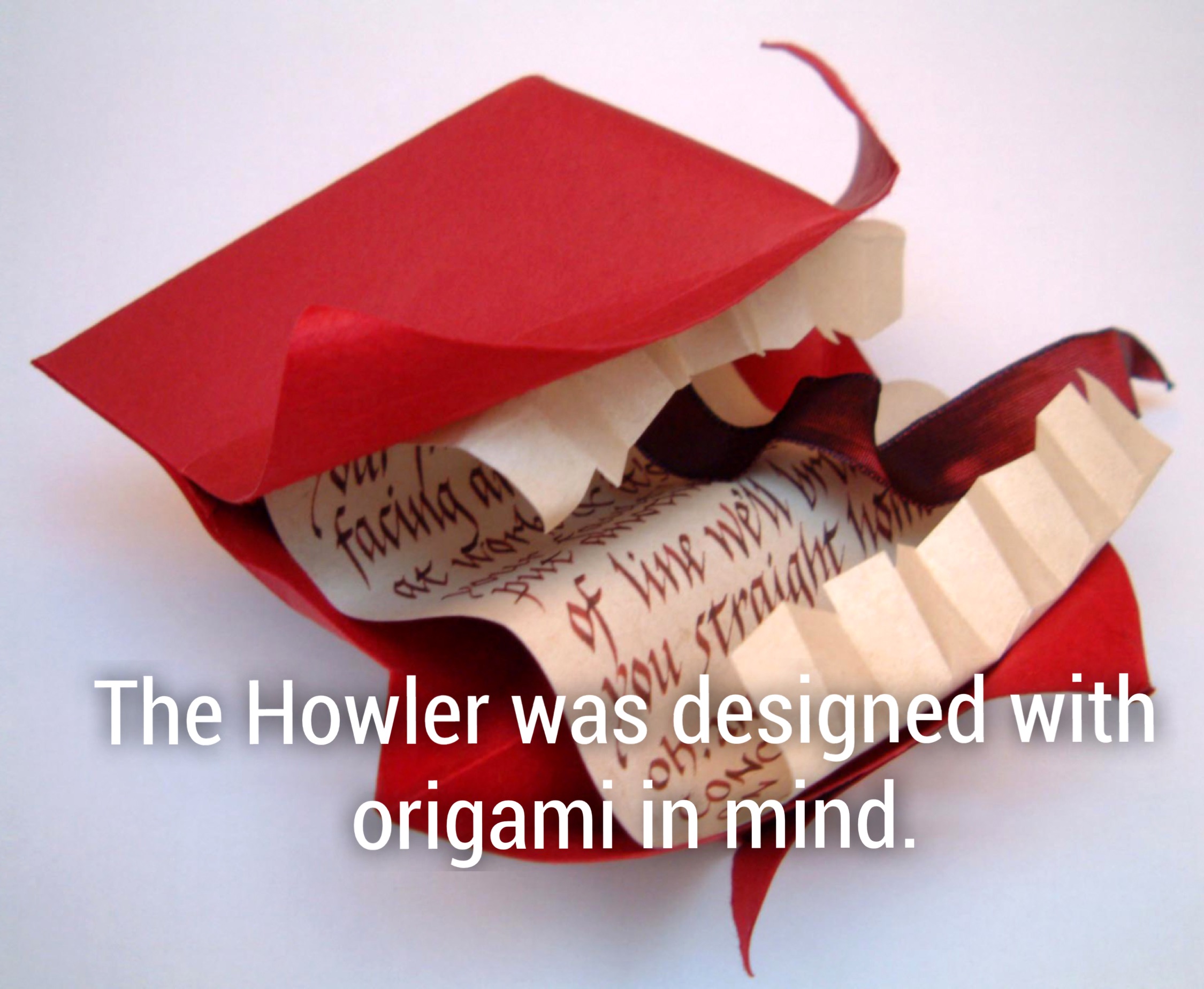 harry potter howler - The Howler was designed with origami in mind.