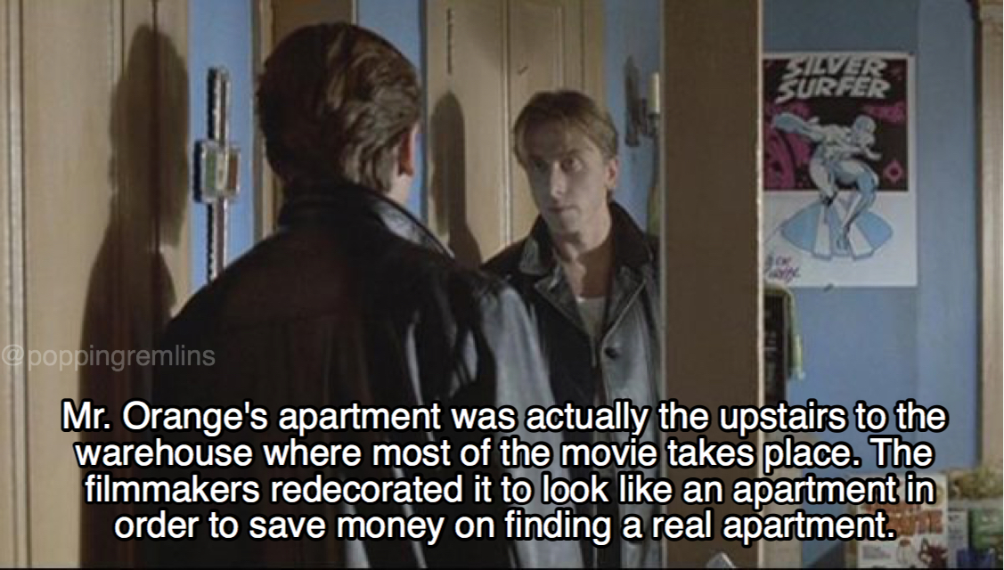 Fun fact meme about Mr Orange's apartment in Reservoir Dogs
