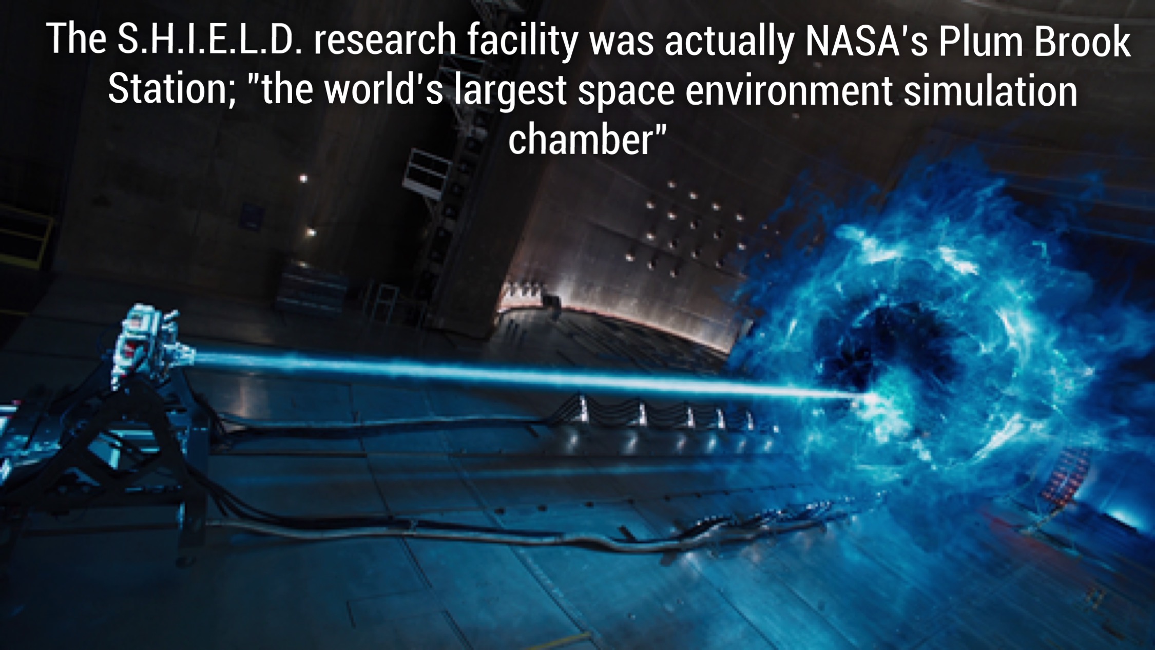 avengers tesseract - The S.H.I.E.L.D. research facility was actually Nasa's Plum Brook Station; "the world's largest space environment simulation chamber"