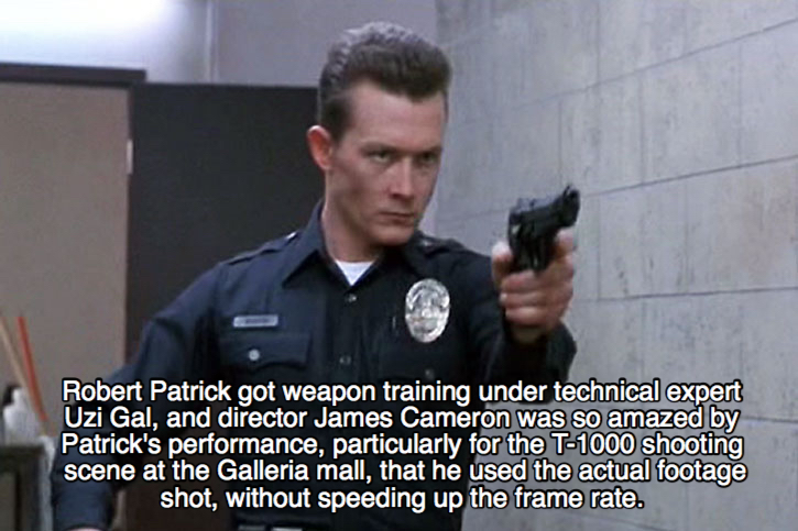 Terminator 2 fact about T1000 gun performance
