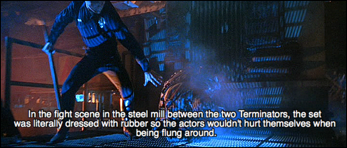 Terminator 2 fact about the set being made of rubber