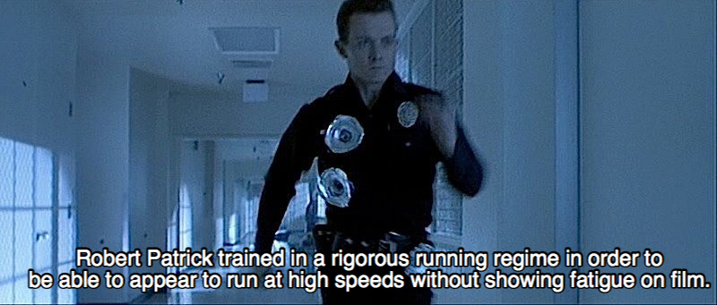 Terminator 2 fact about T1000 physical training