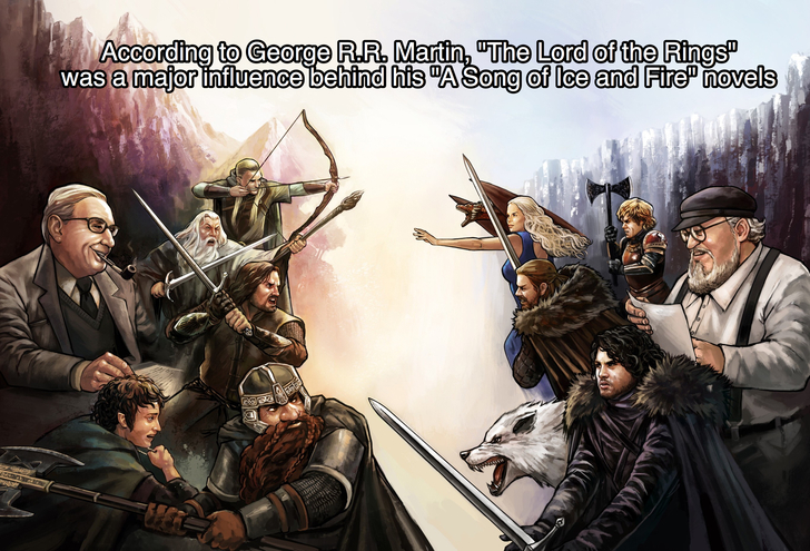 lotr vs got - According to George R.R. Martin, "The Lord of the Rings" was a major influence behind his "A Song of Ice and Fire" novels