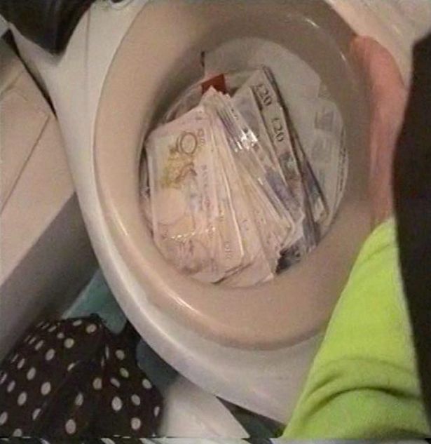 Money found in the toilet of a Connors family caravan