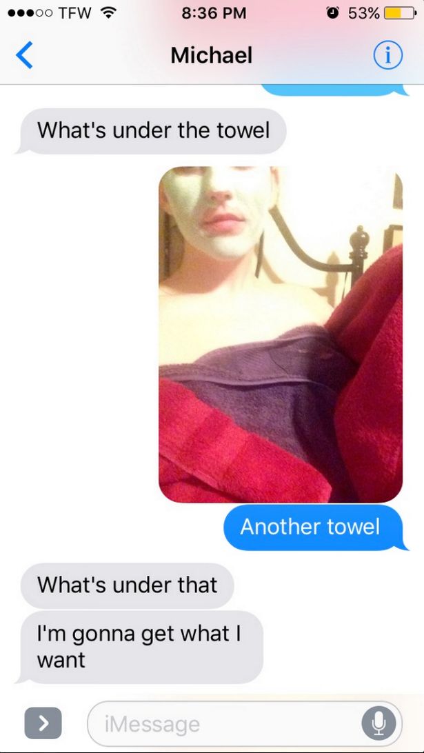 Boy asks teen girl for picture of 'what's under your towel?' and is left wishing he hadn't